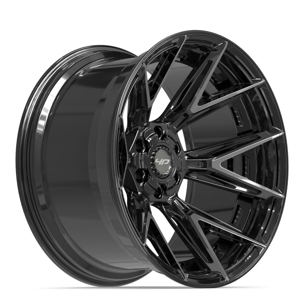 4PLAY 4P40 Wheels - Gloss Black Brushed with Tinted Clear