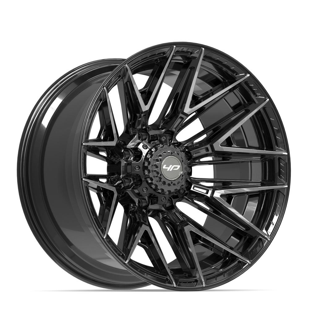 4PLAY 4P40 Wheels - Gloss Black Brushed with Tinted Clear