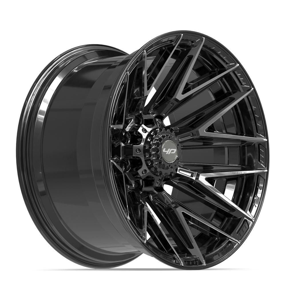4PLAY 4P40 Wheels - Gloss Black Brushed with Tinted Clear