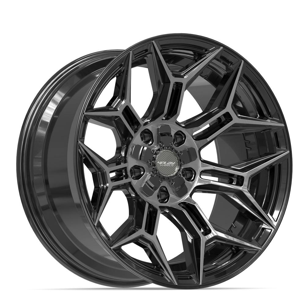 4PLAY 4P44 Wheels - Gloss Black Brushed with Tinted Clear