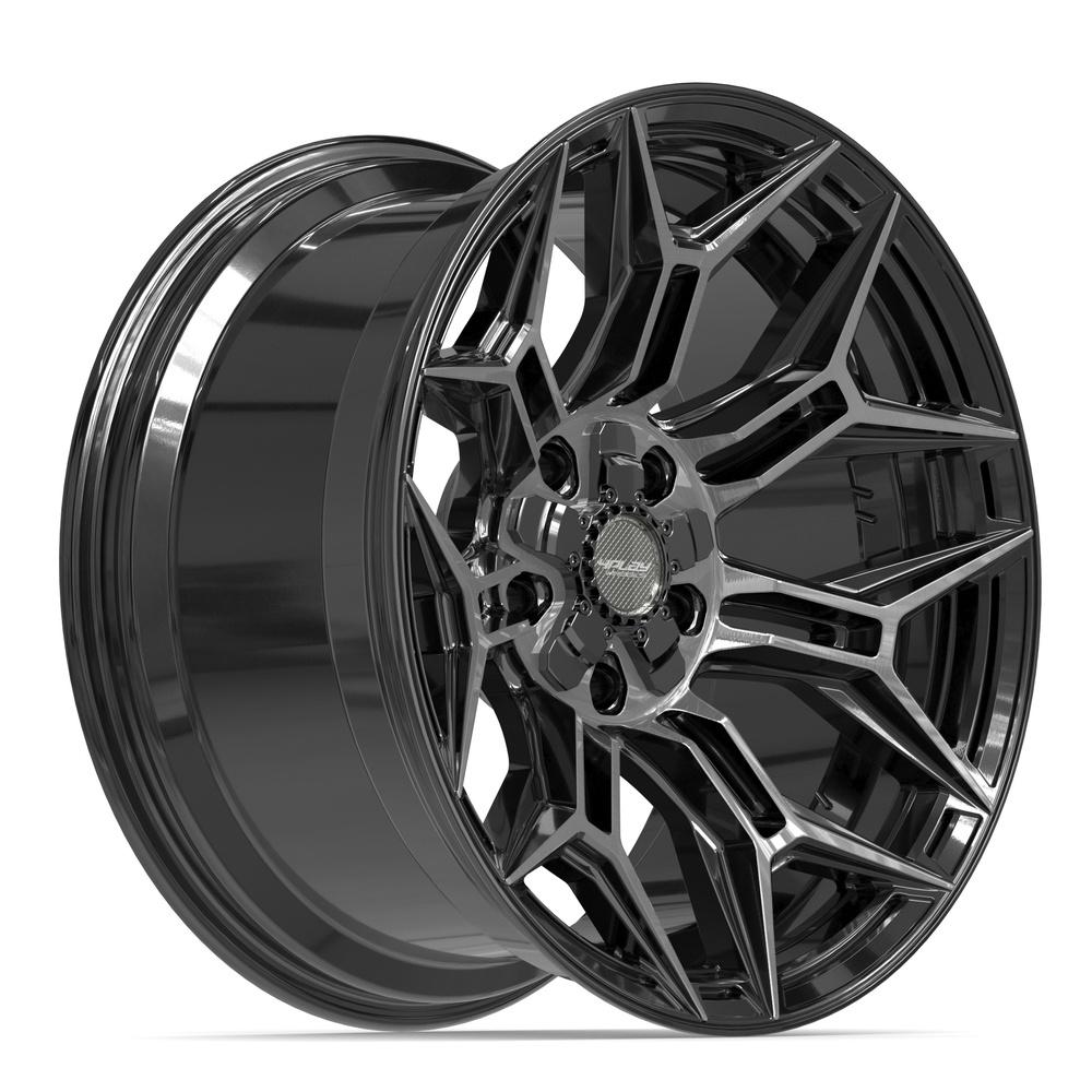 4PLAY 4P44 Wheels - Gloss Black Brushed with Tinted Clear