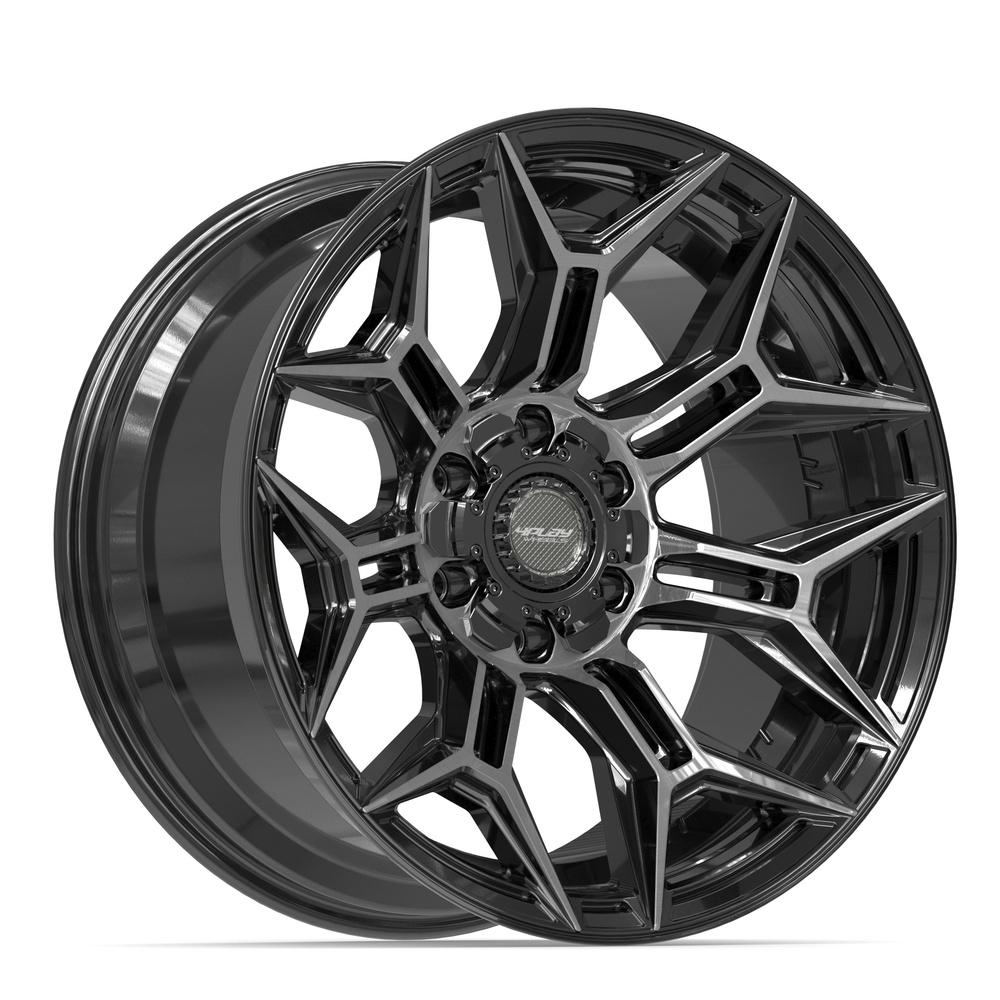 4PLAY 4P44 Wheels - Gloss Black Brushed with Tinted Clear
