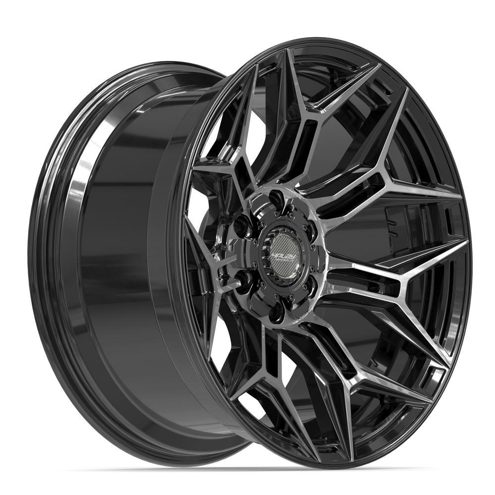 4PLAY 4P44 Wheels - Gloss Black Brushed with Tinted Clear