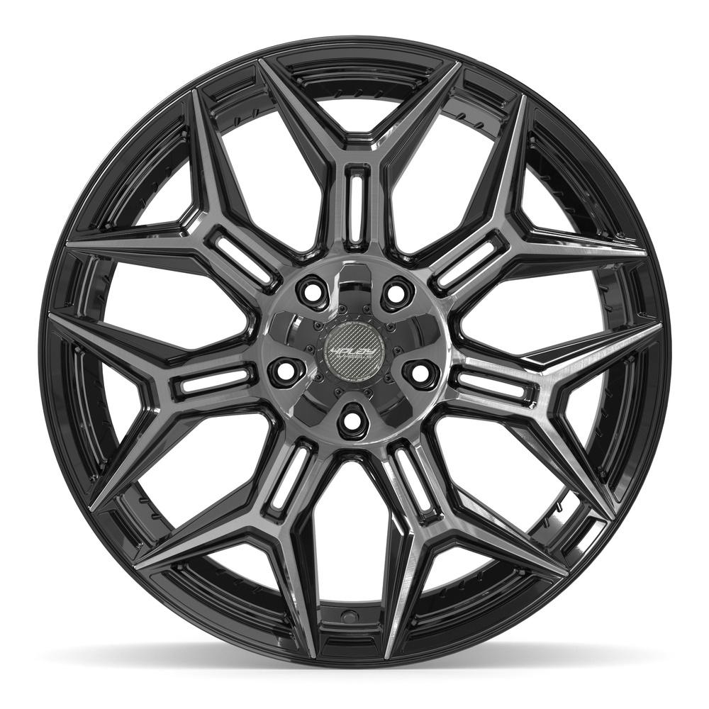 4PLAY 4P44 Wheels - Gloss Black Brushed with Tinted Clear