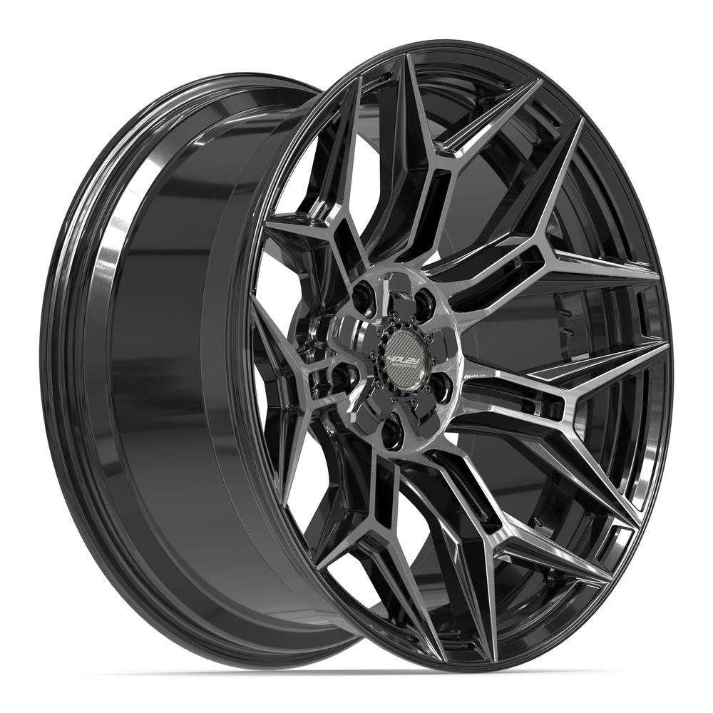 4PLAY 4P44 Wheels - Gloss Black Brushed with Tinted Clear