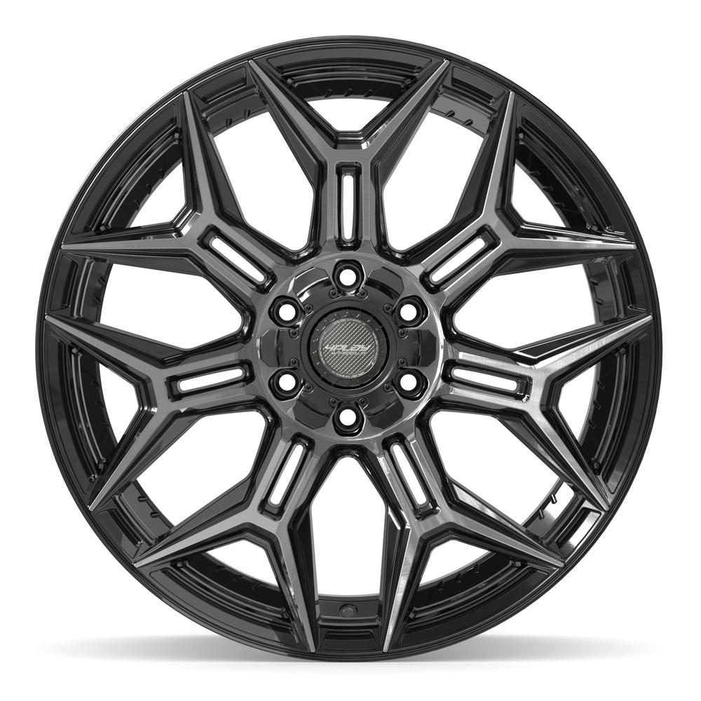4PLAY 4P44 Wheels - Gloss Black Brushed with Tinted Clear