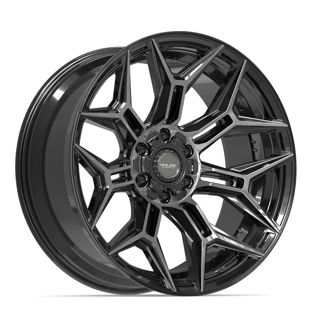 4PLAY 4P44 Wheels - Gloss Black Brushed with Tinted Clear