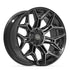 4PLAY 4P44 Wheels - Gloss Black Brushed with Tinted Clear