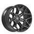 4PLAY 4P44 Wheels - Gloss Black Brushed with Tinted Clear