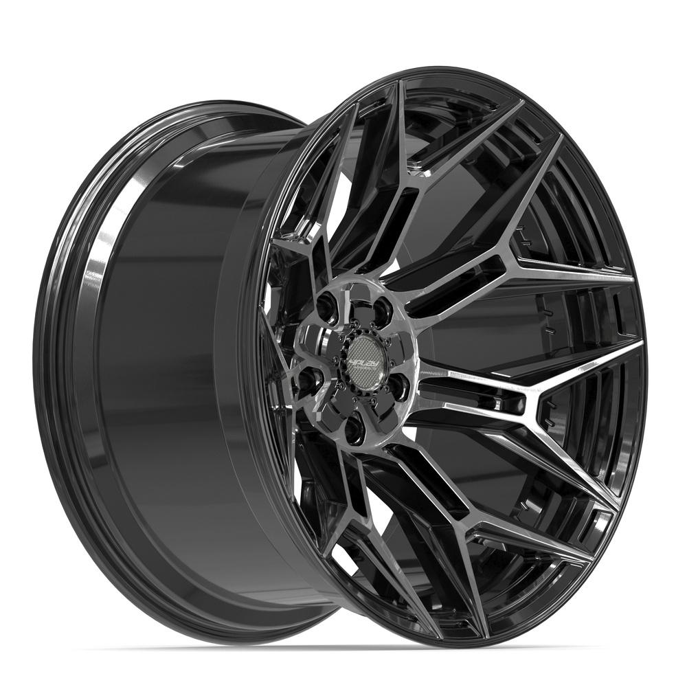 4PLAY 4P44 Wheels - Gloss Black Brushed with Tinted Clear