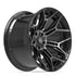 4PLAY 4P44 Wheels - Gloss Black Brushed with Tinted Clear