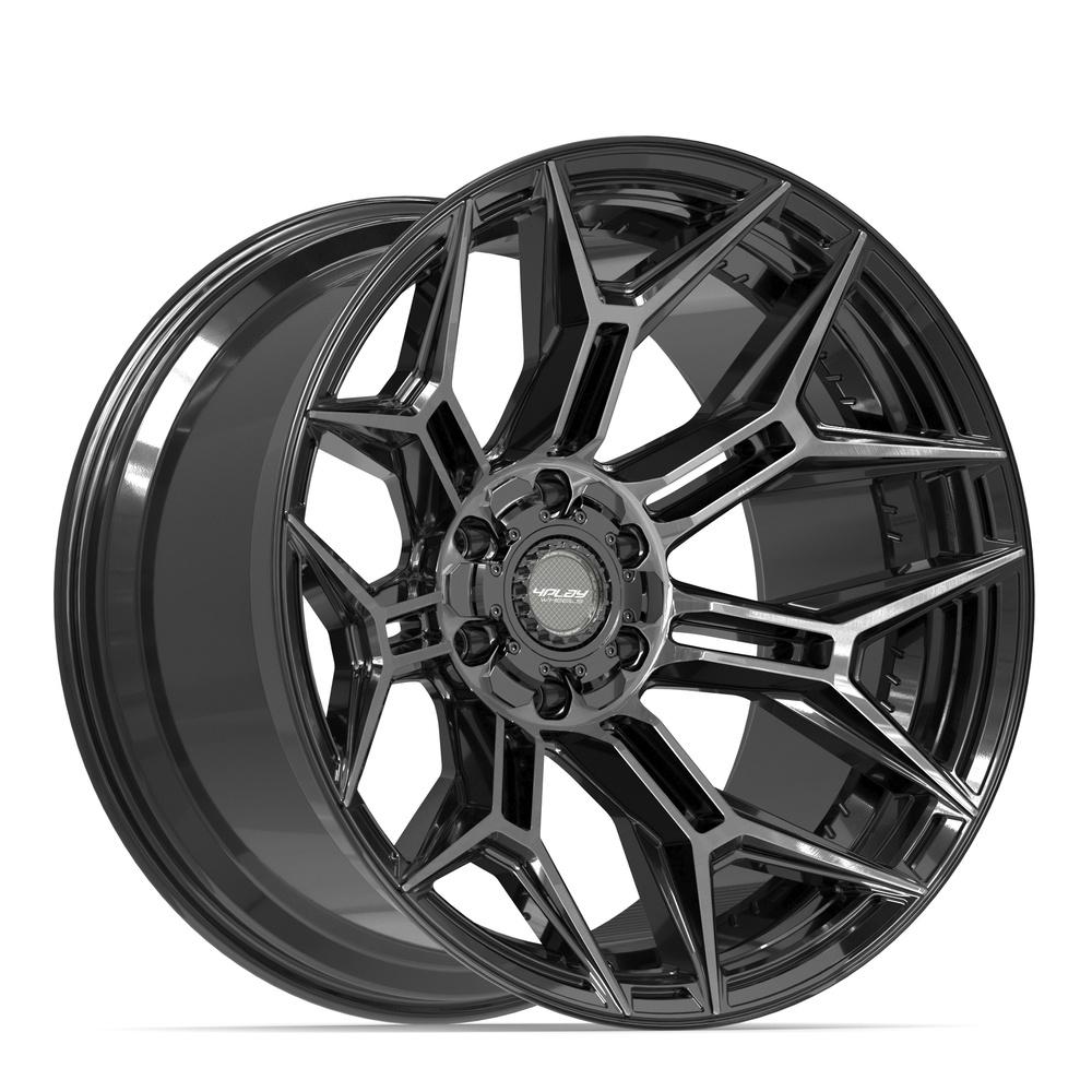 4PLAY 4P44 Wheels - Gloss Black Brushed with Tinted Clear