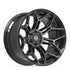 4PLAY 4P44 Wheels - Gloss Black Brushed with Tinted Clear