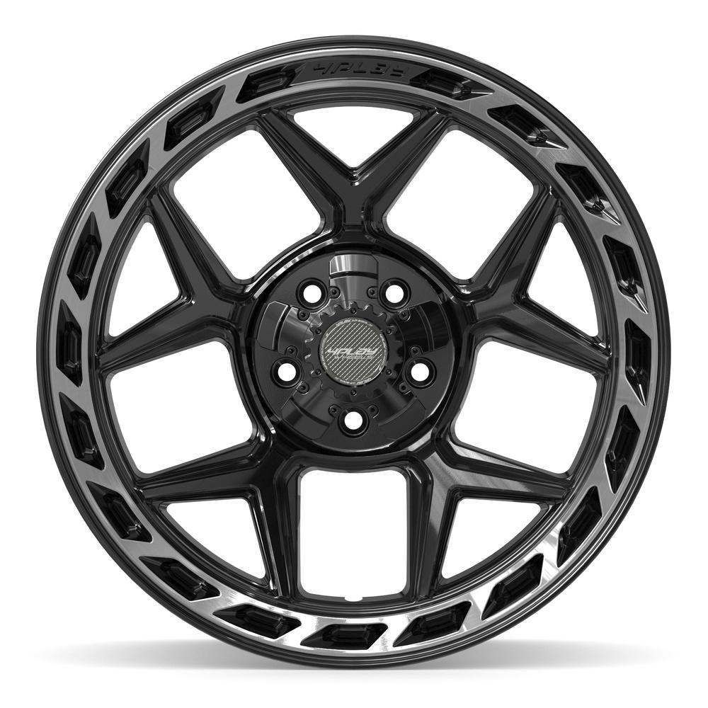 4PLAY 4P55 Wheels - Gloss Black Brushed with Tinted Clear