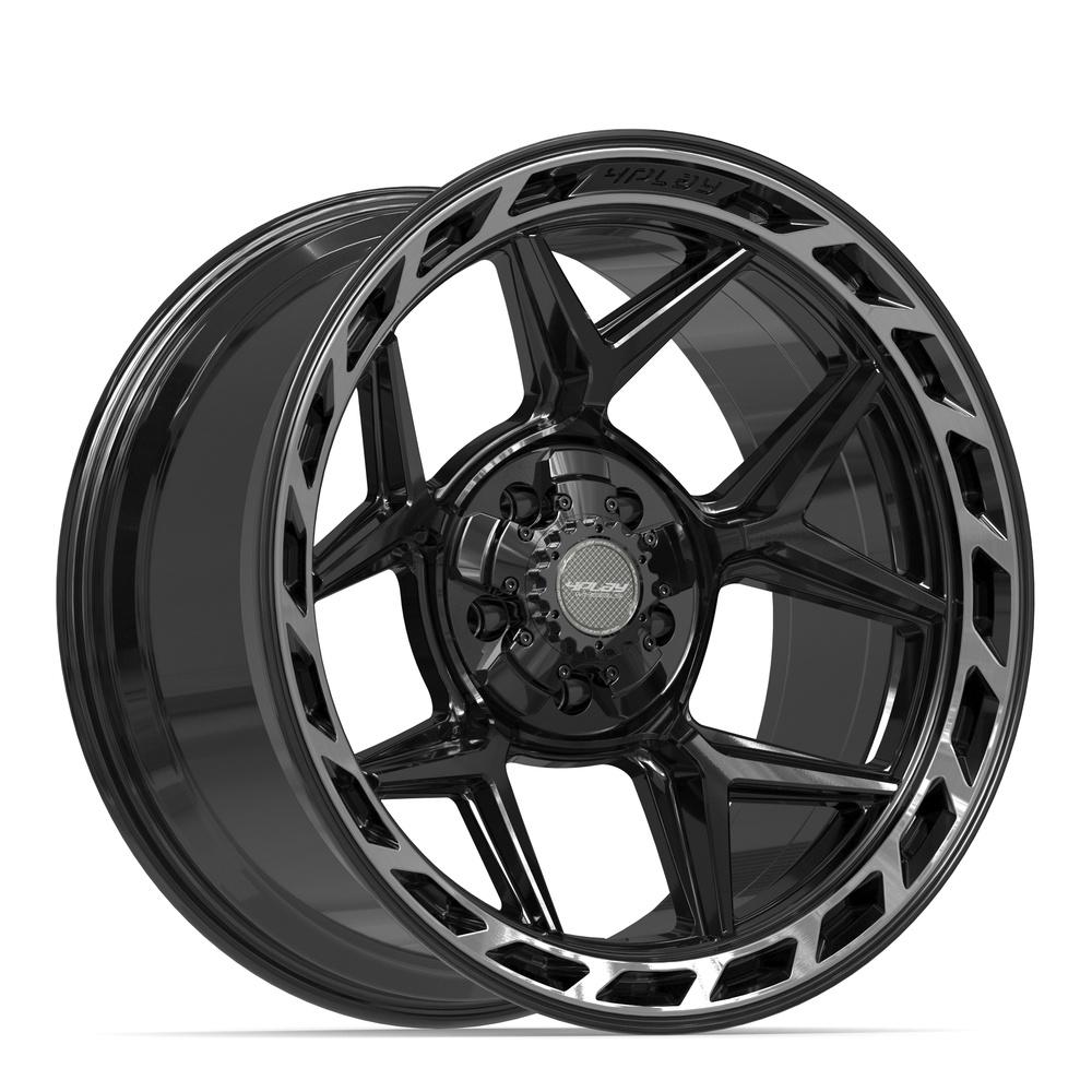 4PLAY 4P55 Wheels - Gloss Black Brushed with Tinted Clear