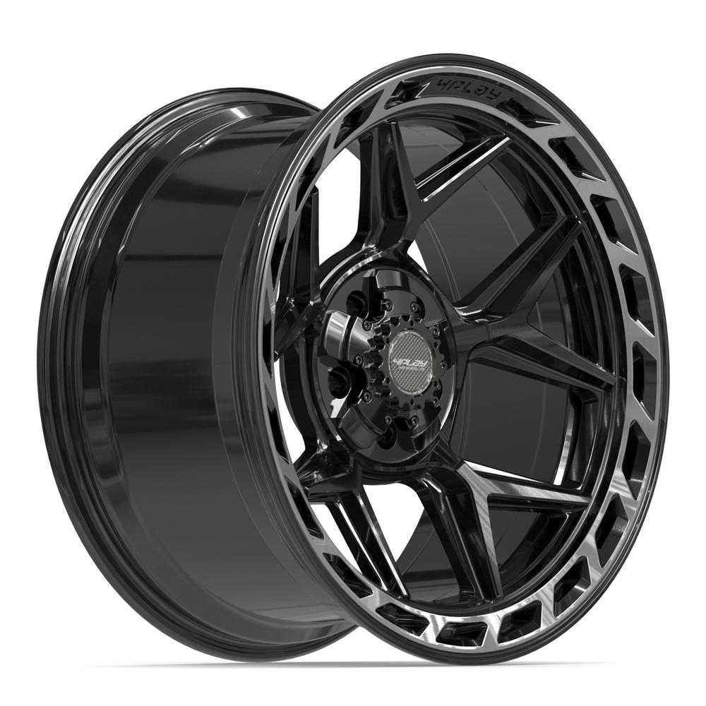 4PLAY 4P55 Wheels - Gloss Black Brushed with Tinted Clear