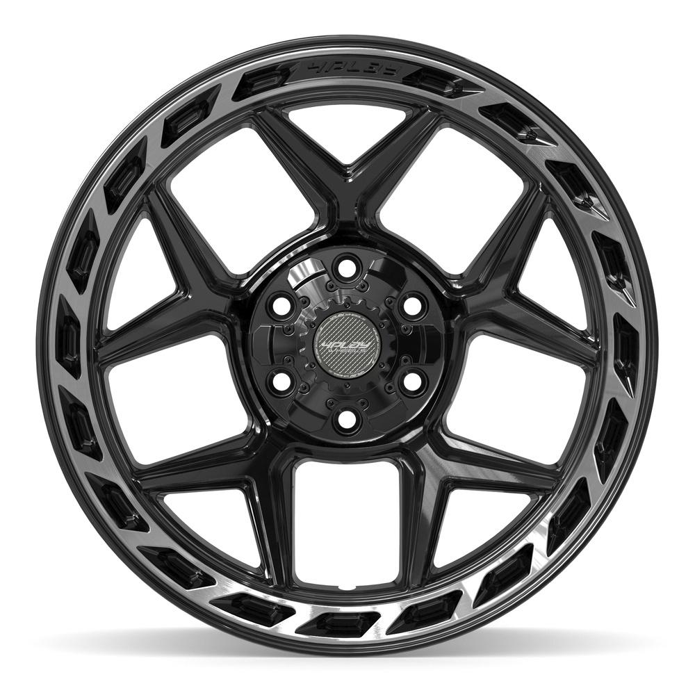 4PLAY 4P55 Wheels - Gloss Black Brushed with Tinted Clear