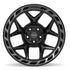 4PLAY 4P55 Wheels - Gloss Black Brushed with Tinted Clear