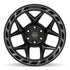 4PLAY 4P55 Wheels - Gloss Black Brushed with Tinted Clear