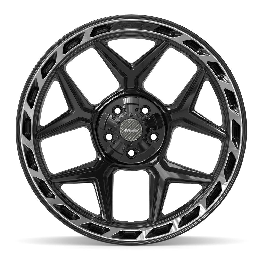4PLAY 4P55 Wheels - Gloss Black Brushed with Tinted Clear