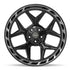 4PLAY 4P55 Wheels - Gloss Black Brushed with Tinted Clear