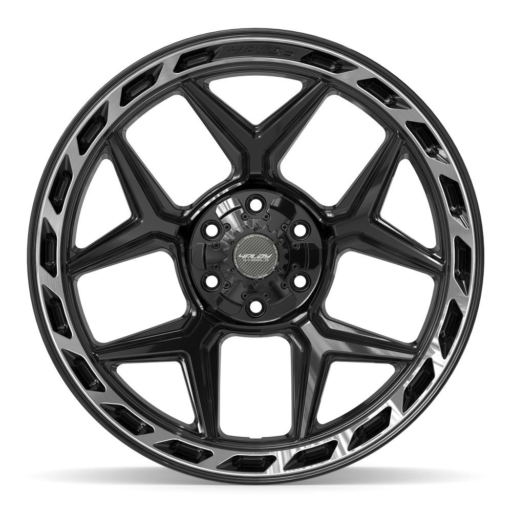 4PLAY 4P55 Wheels - Gloss Black Brushed with Tinted Clear