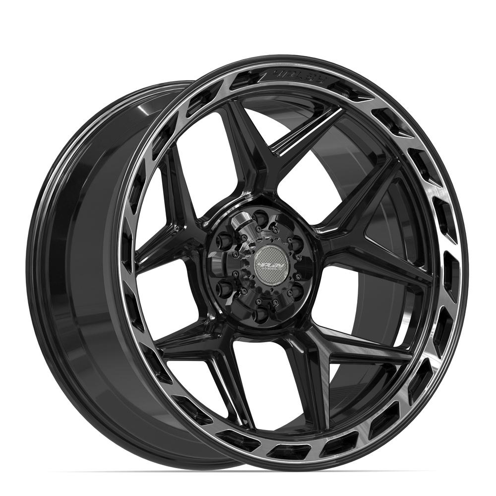 4PLAY 4P55 Wheels - Gloss Black Brushed with Tinted Clear