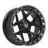 4PLAY 4P55 Wheels - Gloss Black Brushed with Tinted Clear