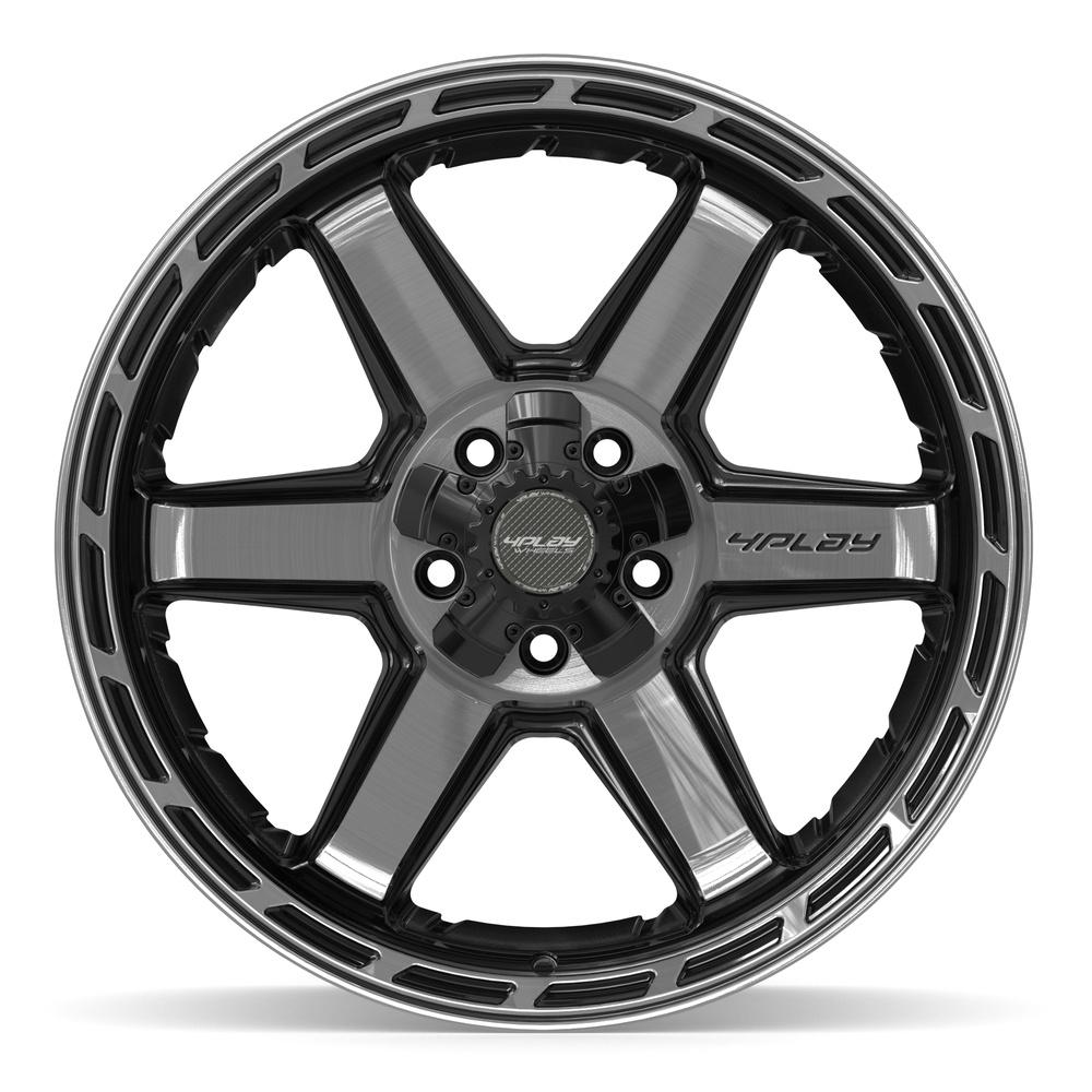 4PLAY 4P63 Wheels - Gloss Black Brushed with Tinted Clear