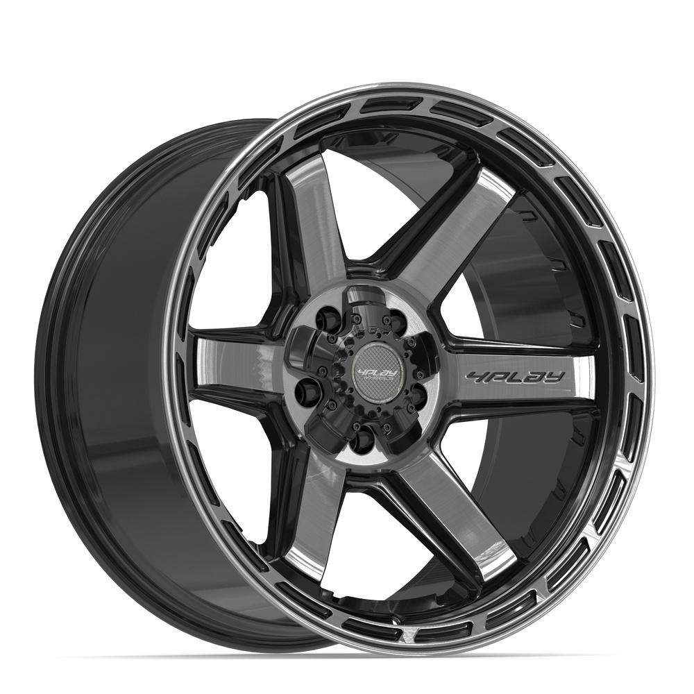 4PLAY 4P63 Wheels - Gloss Black Brushed with Tinted Clear