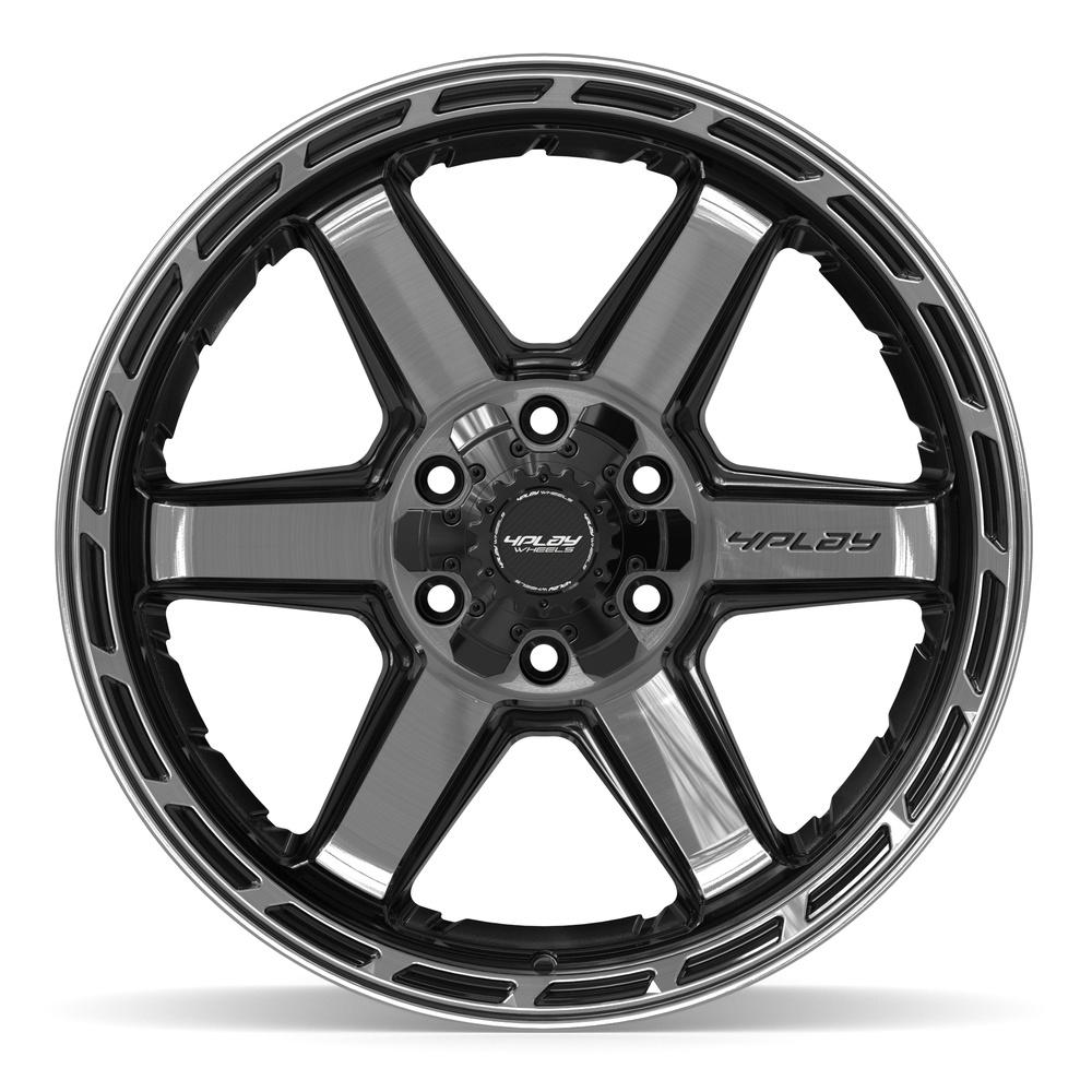 4PLAY 4P63 Wheels - Gloss Black Brushed with Tinted Clear