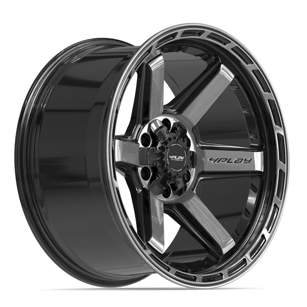 4PLAY 4P63 Wheels - Gloss Black Brushed with Tinted Clear