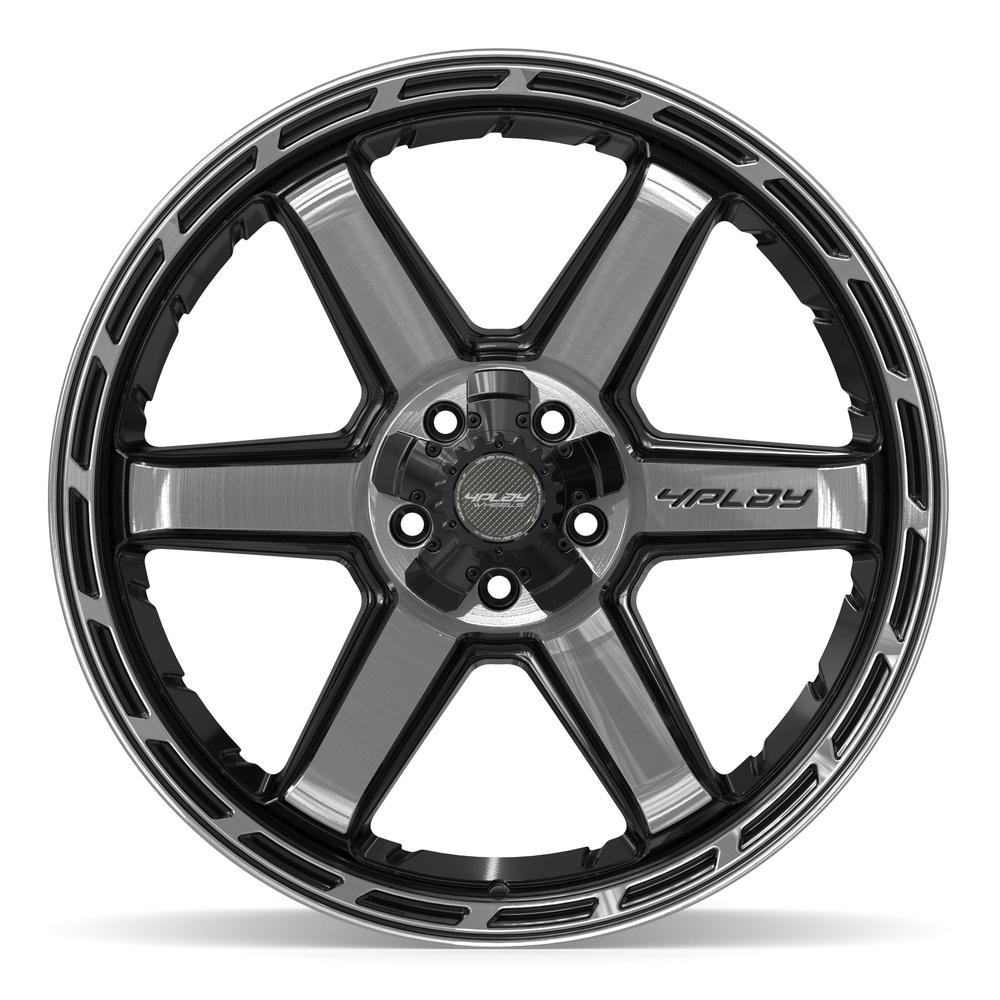 4PLAY 4P63 Wheels - Gloss Black Brushed with Tinted Clear