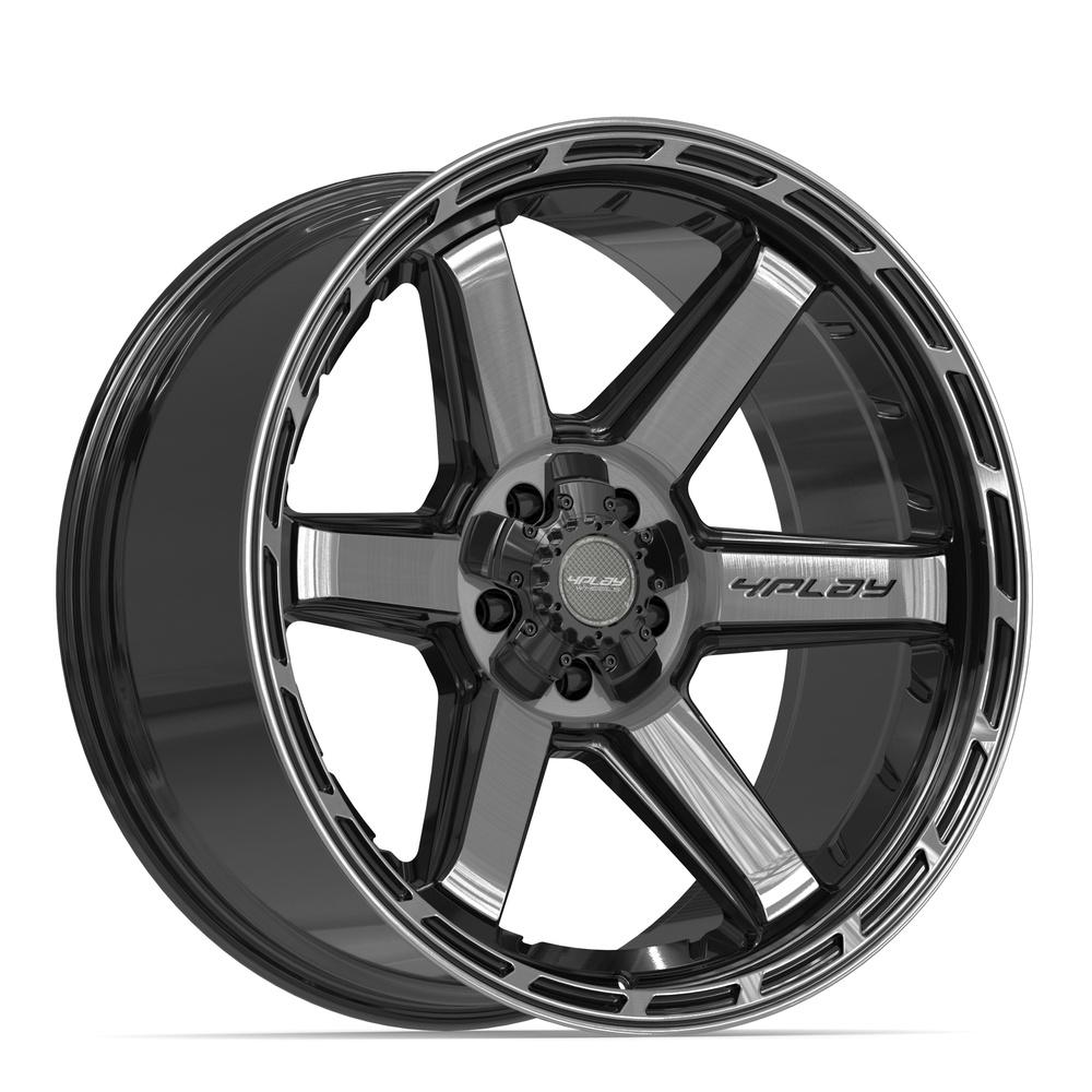4PLAY 4P63 Wheels - Gloss Black Brushed with Tinted Clear