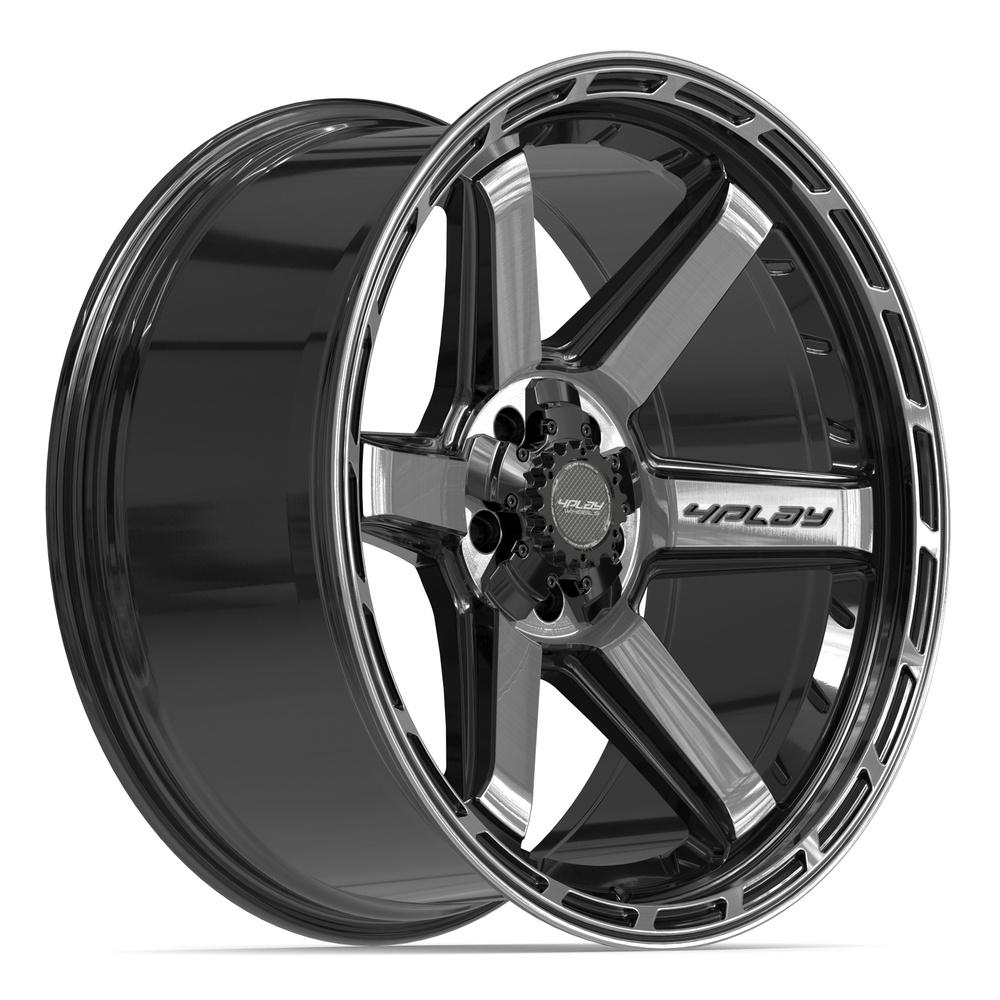 4PLAY 4P63 Wheels - Gloss Black Brushed with Tinted Clear