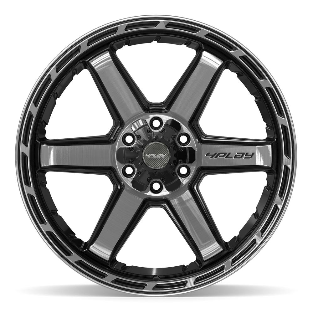 4PLAY 4P63 Wheels - Gloss Black Brushed with Tinted Clear