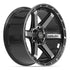 4PLAY 4P63 Wheels - Gloss Black Brushed with Tinted Clear
