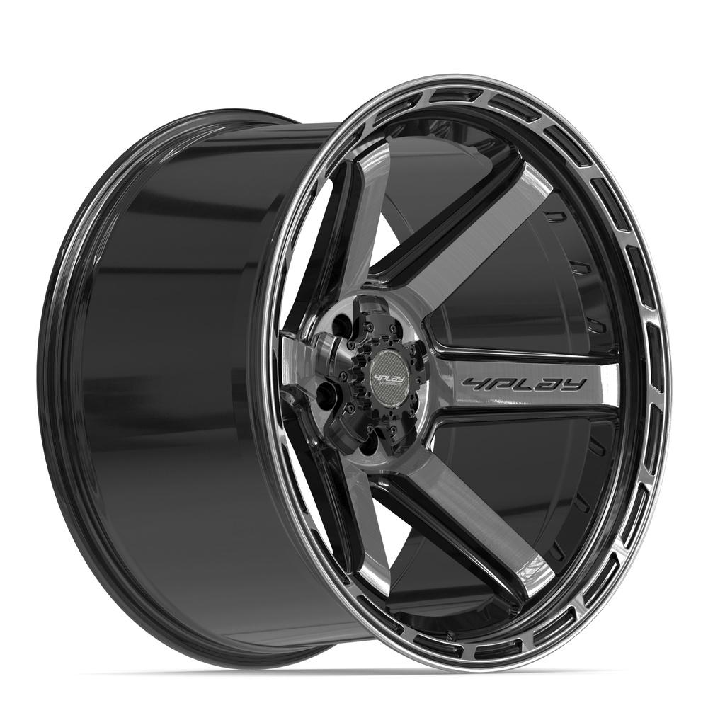 4PLAY 4P63 Wheels - Gloss Black Brushed with Tinted Clear