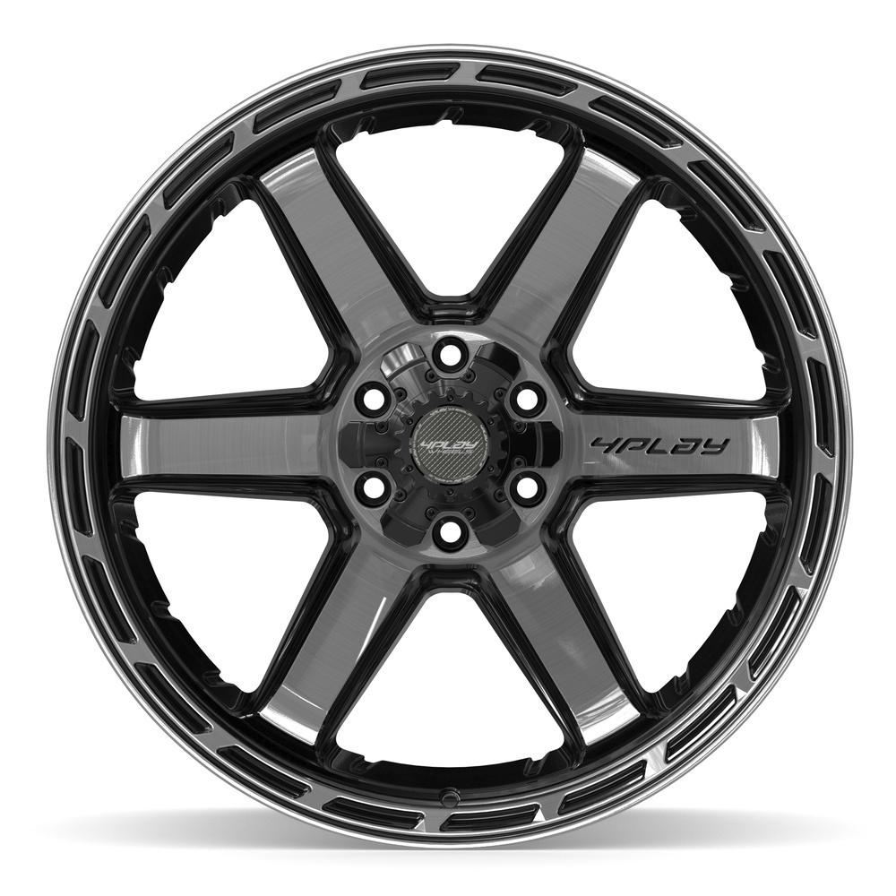 4PLAY 4P63 Wheels - Gloss Black Brushed with Tinted Clear