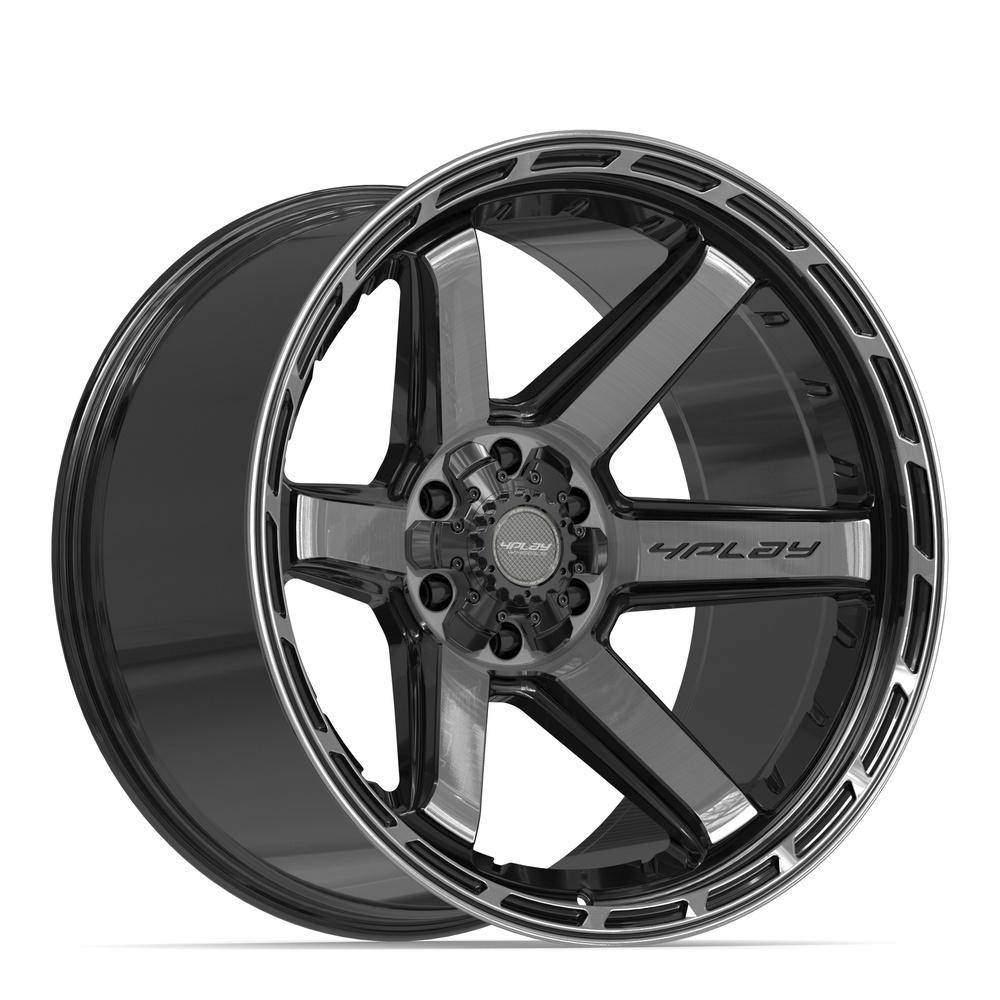4PLAY 4P63 Wheels - Gloss Black Brushed with Tinted Clear