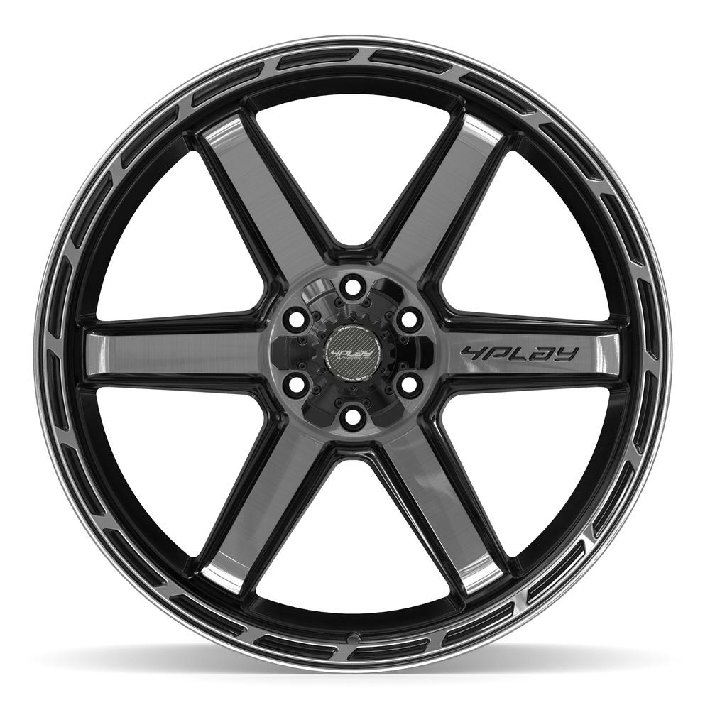 4PLAY 4P63 Wheels - Gloss Black Brushed with Tinted Clear