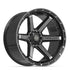 4PLAY 4P63 Wheels - Gloss Black Brushed with Tinted Clear
