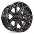 4PLAY 4P80R Wheels - Gloss Black Brushed with Tinted Clear