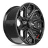 4PLAY 4P80R Wheels - Gloss Black Brushed with Tinted Clear