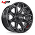 4PLAY 4P80R Wheels - Gloss Black Brushed with Tinted Clear