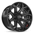 4PLAY 4P80R Wheels - Gloss Black Brushed with Tinted Clear