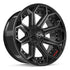 4PLAY 4P80R Wheels - Gloss Black Brushed with Tinted Clear