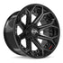 4PLAY 4P80R Wheels - Gloss Black Brushed with Tinted Clear