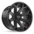 4PLAY 4P80R Wheels - Gloss Black Brushed with Tinted Clear