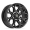 4PLAY 4P83 Wheels - Gloss Black Brushed with Tinted Clear